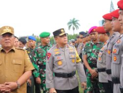 Polda Lampung Gelar Apel Gabungan TNI-Polri Pastikan Kesiapan Pemilu 2024 Dan Siaga Bencana