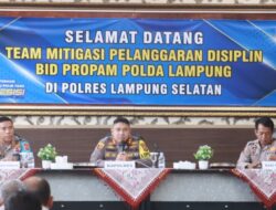 Meminimalisir Pelanggaran Anggota, Bidpropam Polda Lampung Lakukan Mitigasi Pelanggaran Disiplin Di Polres Lampung Selatan