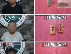 Edarkan Narkoba, Tiga Orang Terduga di Bekuk Satresnarkoba Polres Lampung Timur