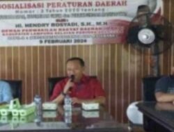 Ketua DPRD Lamsel Hendri Rosyadi Sosialisasi Perda No 3 Tahun 2020