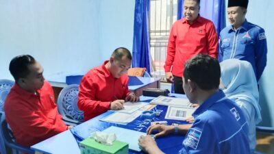 Terus Bergerak, Kandidat Petahana Nanang Ermanto Sambangi Partai Demokrat