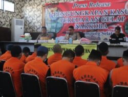 Polres Lamsel Gagalkan Penyeludupan Puluhan Kilogram Sabu