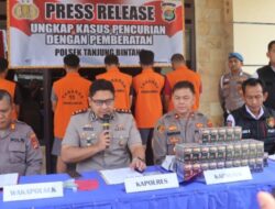Polisi Tangkap 5 Pelaku Pembobol Warung di Kertosari Tanjung Bintang
