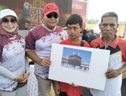 Ribuan Masyarakat Lamsel Ikuti Jalan Sehat, Devan dan Erwin Mendapatkan Hadiah Umroh