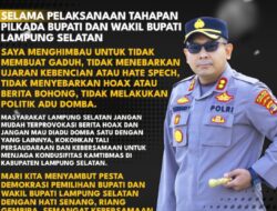 Pasca Tahap Pedaftaran Paslon, Kapolres Lamsel AKBP Yusriandi Yusrin Ajak Jaga Kamtibmas Yang Harmonis