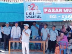 Paslon No 2 Egi-Syaiful Adakan Kampanye dan Pasar Murah