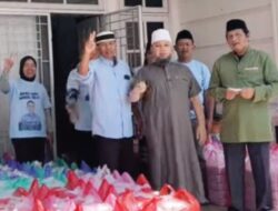 Tim Pemenangan Egi-Syaiful Bagikan Empat Ribu Nasi kotak