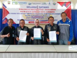 Perumda Tirta Jasa Lamsel Terima Kunjungan Monitoring PDAM Surya Sembada Kota Surabaya