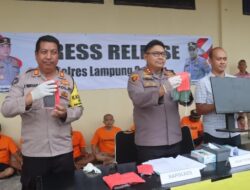 Polres Lampung Selatan Ungkap Kasus Perjudian dan TPPO Dalam Konferensi Pers