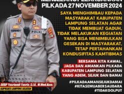 Kapolres Lampung Selatan Himbau Masyarakat Jaga Kondusifitas Jelang Pemungutan Suara Pilkada