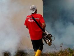 Cegah Penyebaran DBD, Dinkes Lamsel Lakukan Fogging di SD Negeri 2 Tamansari