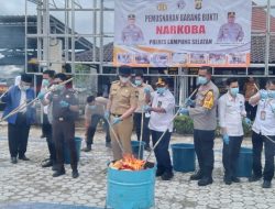 Barang Bukti Narkotika Senilai Rp230 Miliar Dimusnahkan, Polres Lampung Selatan Selamatkan Hampir 2 Juta Jiwa