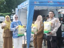 Satgas Ketahanan Pangan Polres Lampung Selatan Gelar Pasar Murah di Polsek Kalianda