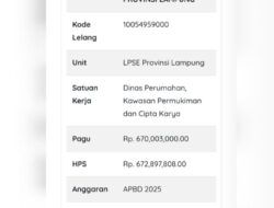 Tender Studi SPALD Lampung Rp 672 Juta Sudah Selesai, LSM PRO RAKYAT, Hasilnya Mana?
