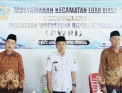 Camat Kalianda Ruris Apdani Buka Muscamlub PWRI, Dorong Penguatan Peran Purnabakti