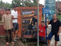 Pasang Himbauan Waspada Curanmor, AIPDA Deni Meydinistira Buktikan Kepedulian di Wilayahnya