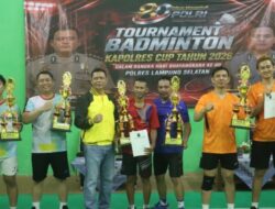 Wagiman/Tresno Juarai Turnamen Bulu Tangkis Kapolres Lampung Selatan Cup 2026