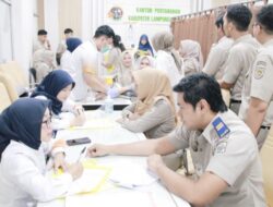 Supaya Pekerjaan Tidak Terganggu, Seluruh Pegawai BPN Lamsel Cek Kesehatan